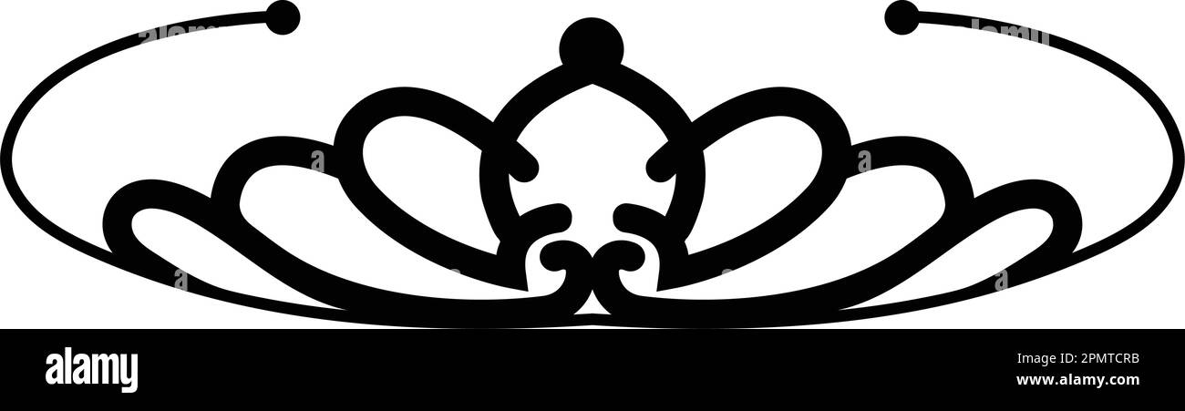 Vektorschablonendesign für die Brautkrone Stock Vektor