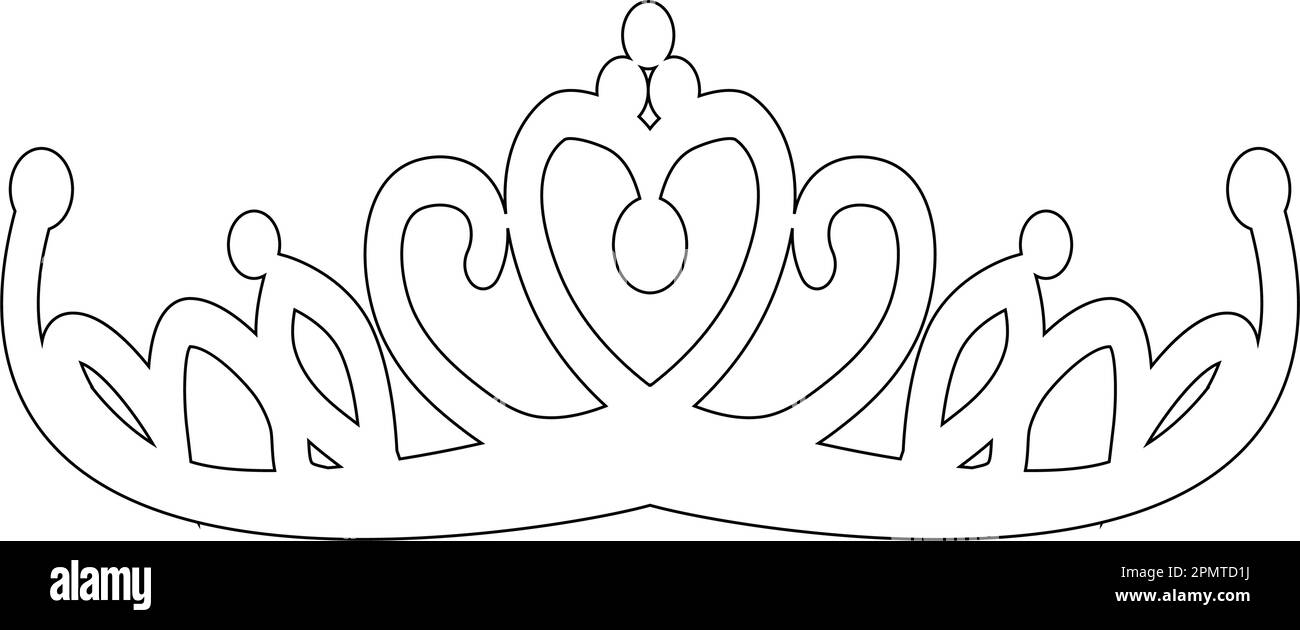 Vektorschablonendesign für die Brautkrone Stock Vektor