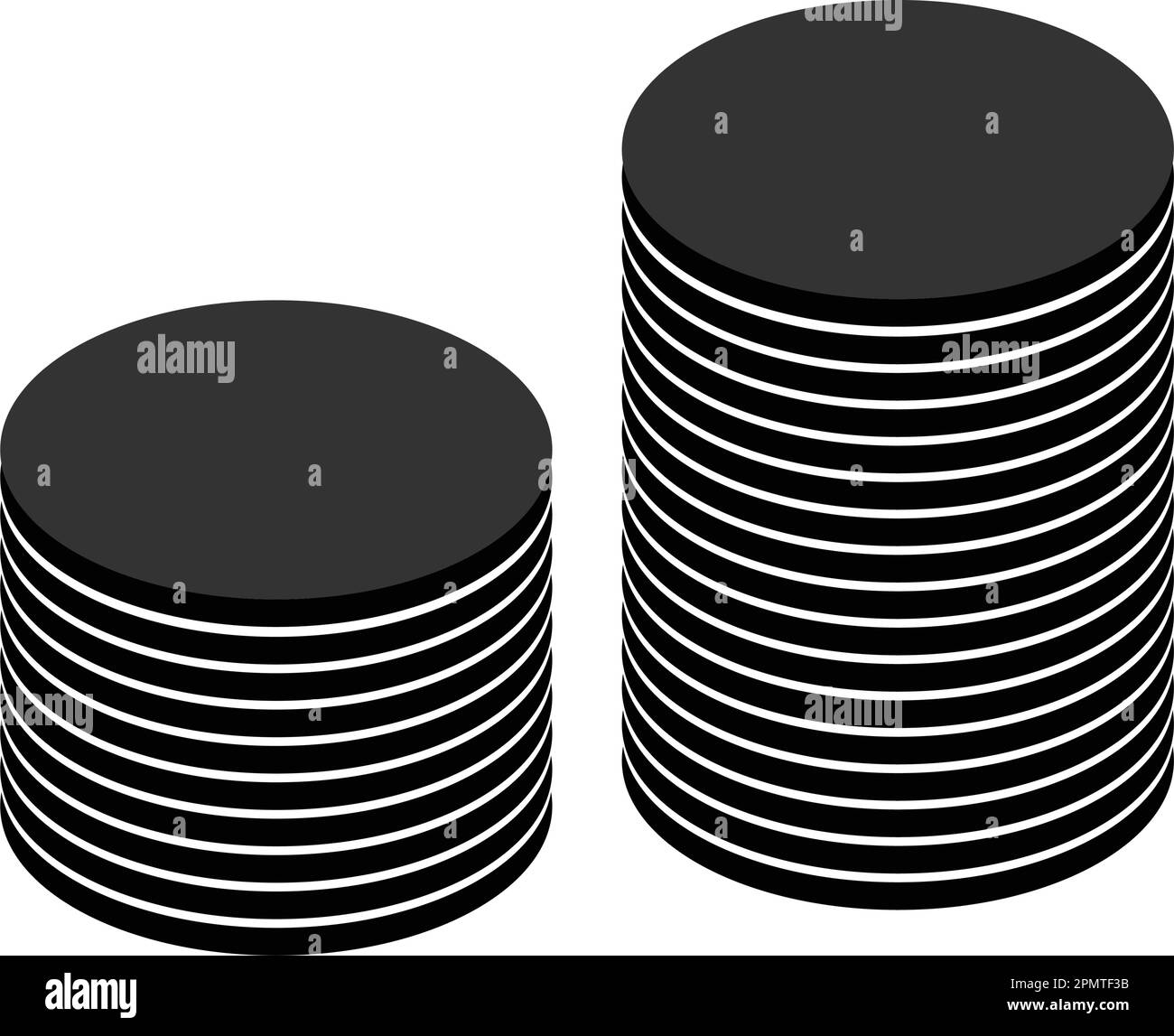 Vektordesign für Münzsymbole Stock Vektor