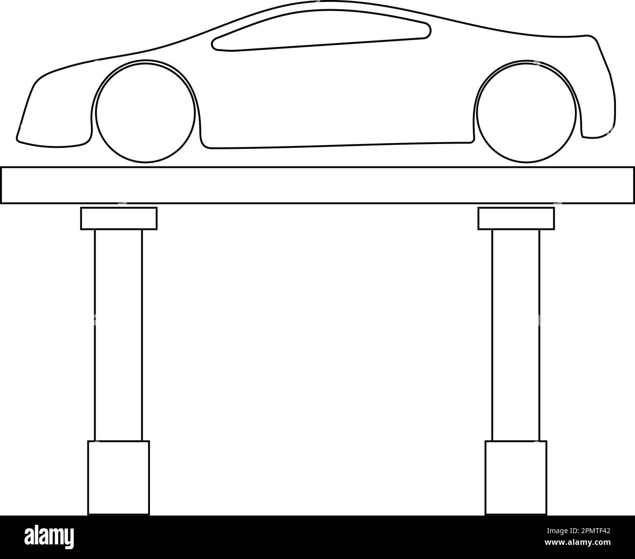 Hydraulische Hebebühne – Vektordarstellung Stock Vektor