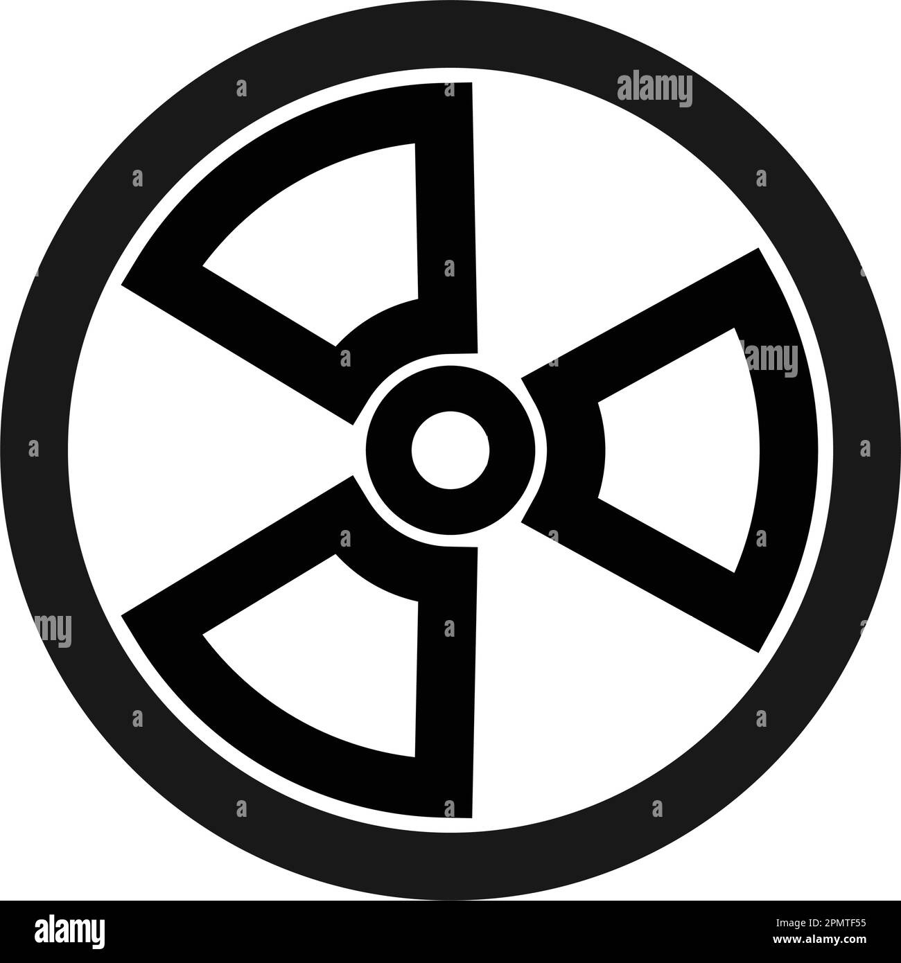 Entwurf der Vektordarstellung für das Strahlungssymbol Stock Vektor