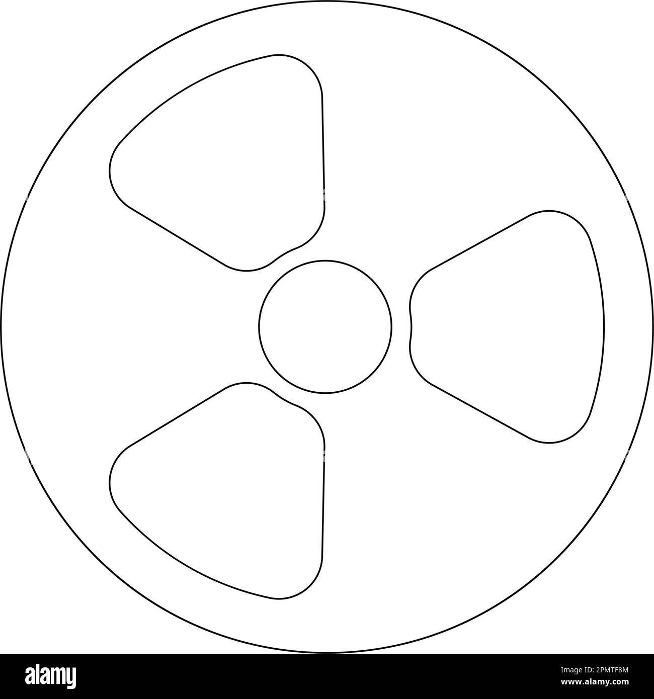 Entwurf der Vektordarstellung für das Strahlungssymbol Stock Vektor