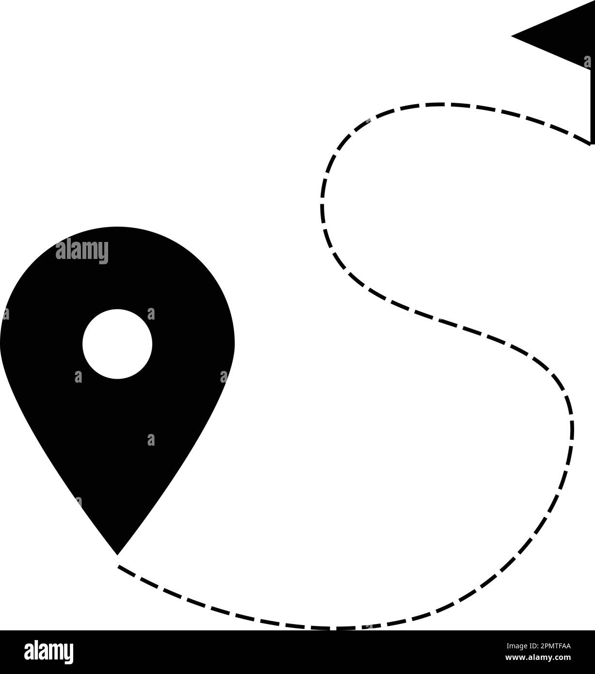 Design der Routensymbolvektor-Illustration Stock Vektor