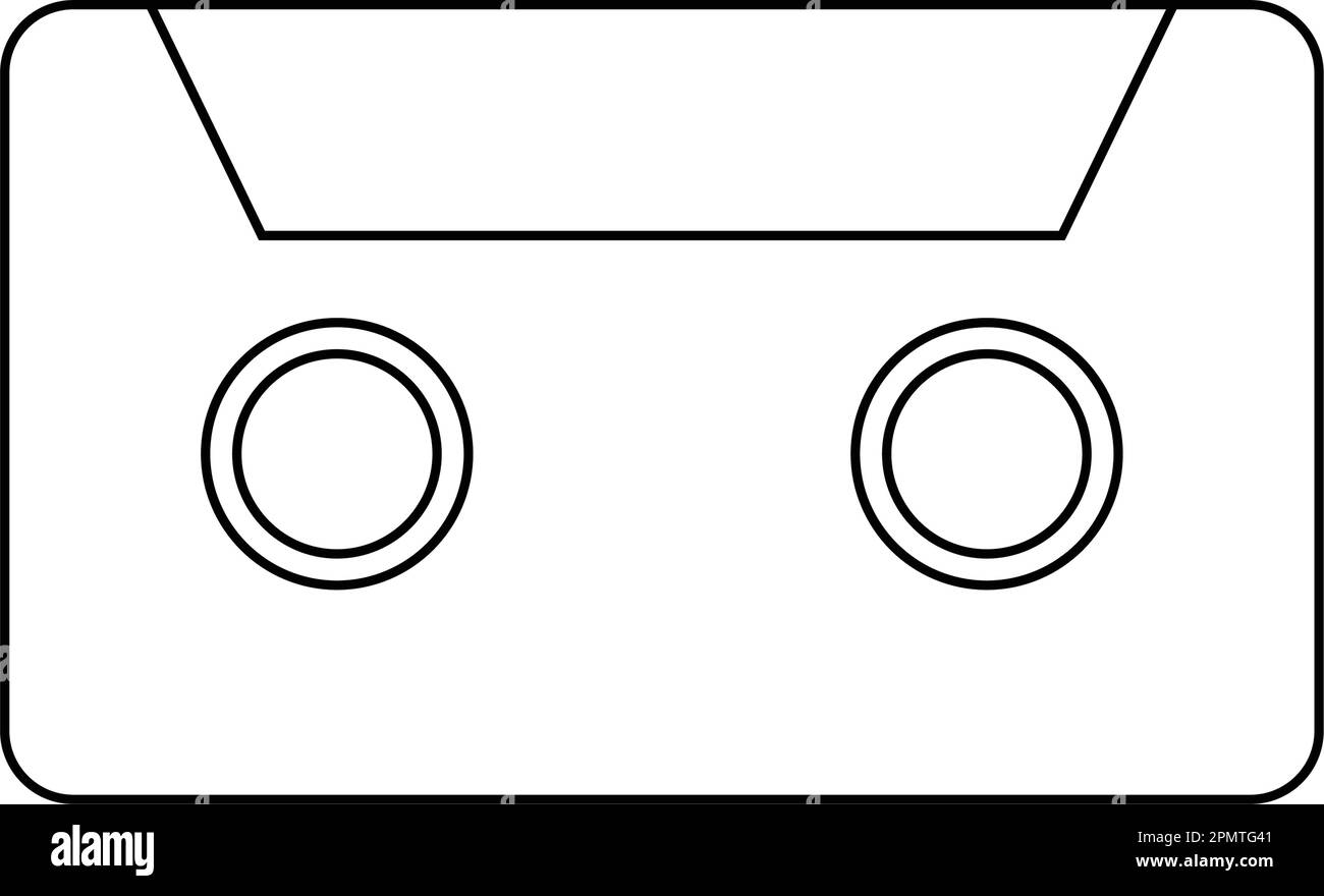 Design der Vektordarstellung für Kassettensymbole Stock Vektor