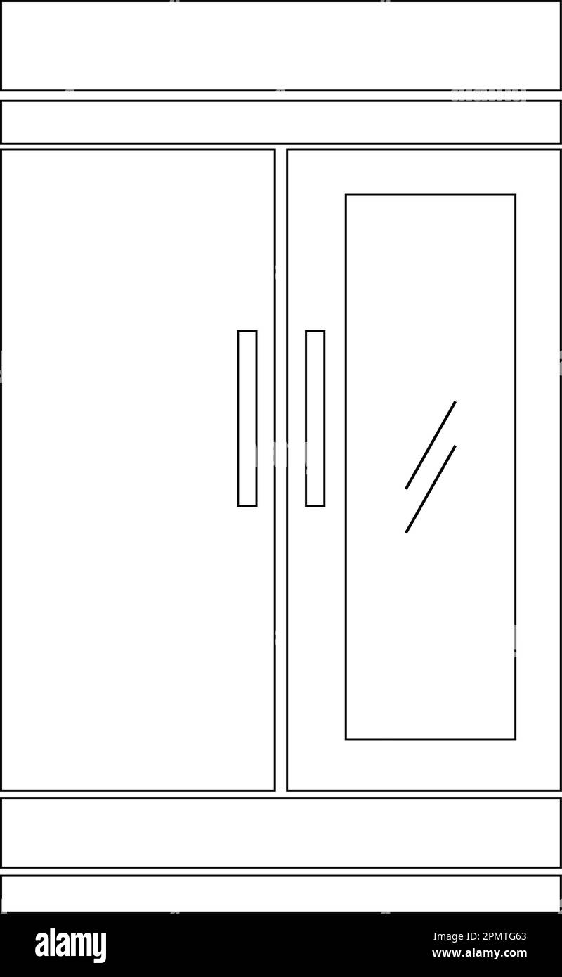 design mit vektorsymbolen für die garderobe Stock Vektor