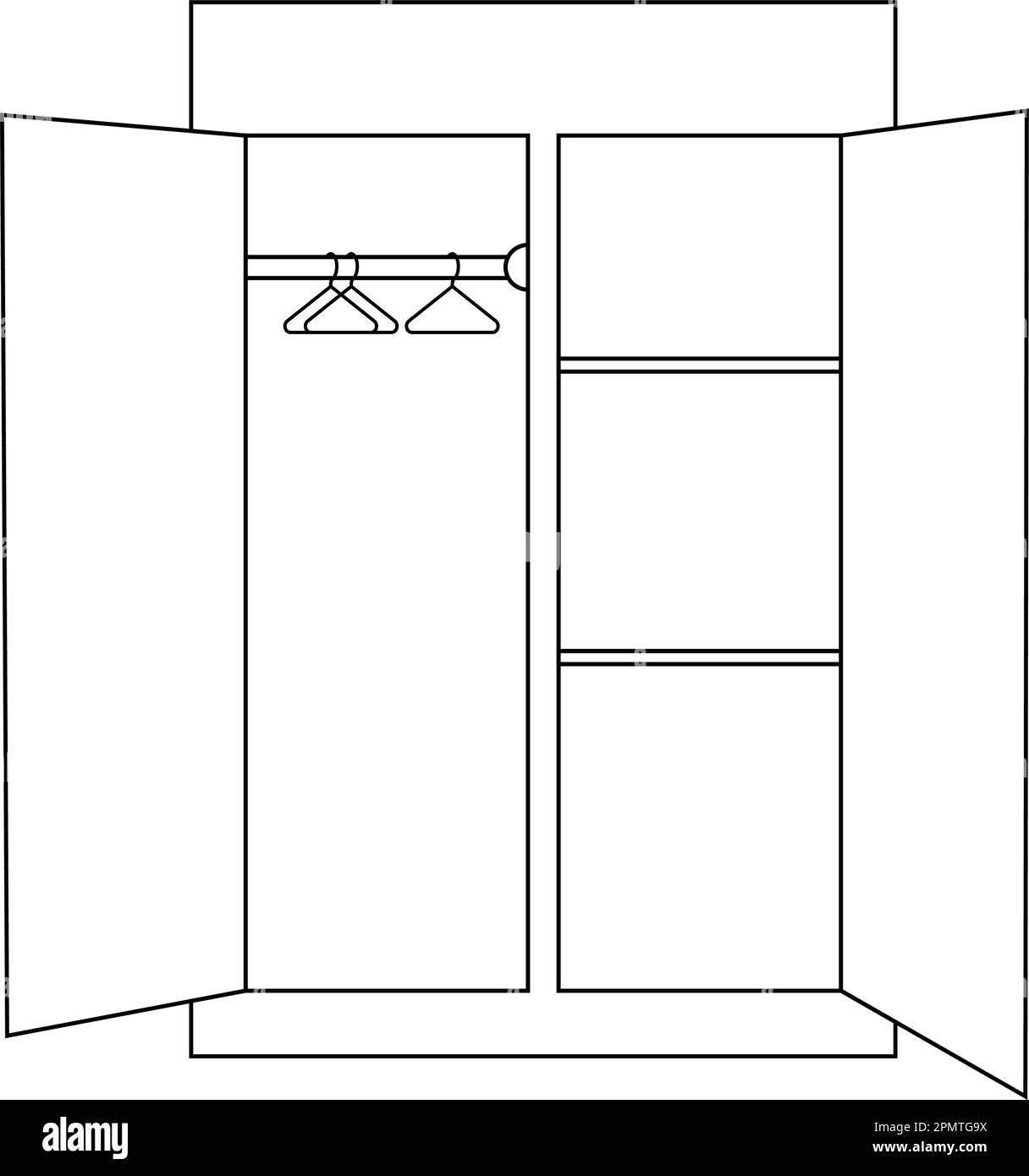 design mit vektorsymbolen für die garderobe Stock Vektor