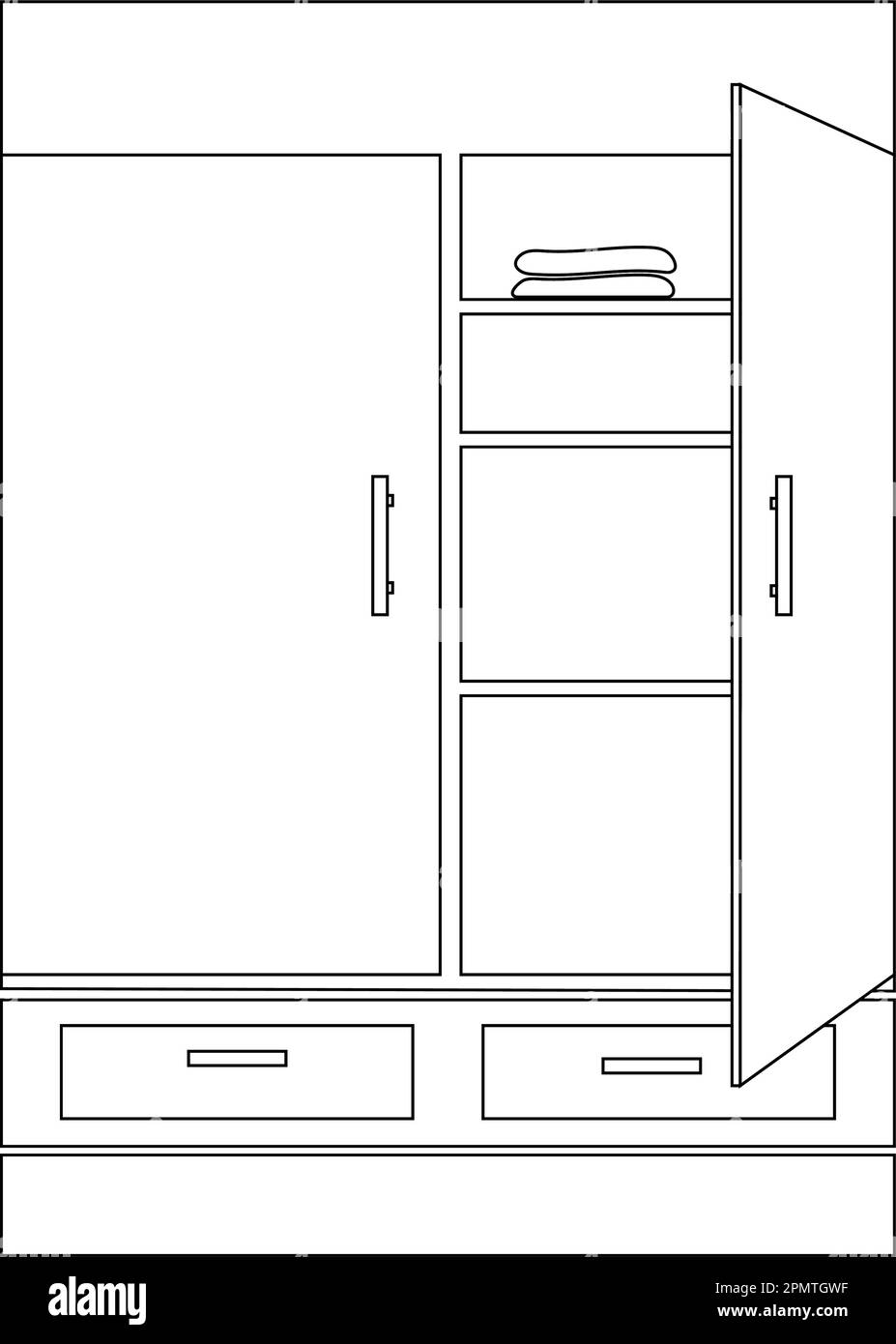 design mit vektorsymbolen für die garderobe Stock Vektor