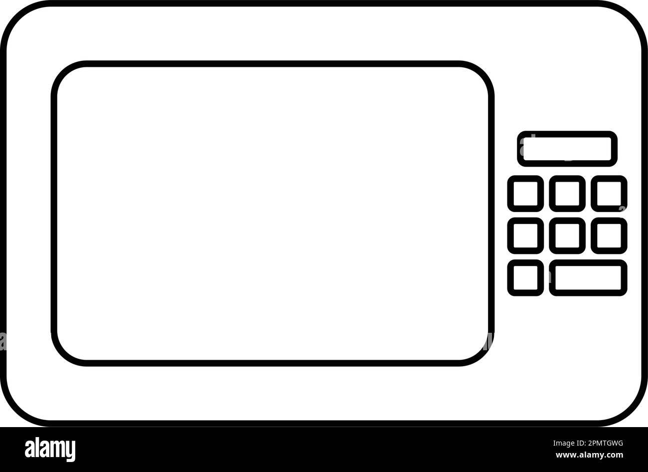 Mikrowellenvektorsymbol mit flachem Design. Stock Vektor