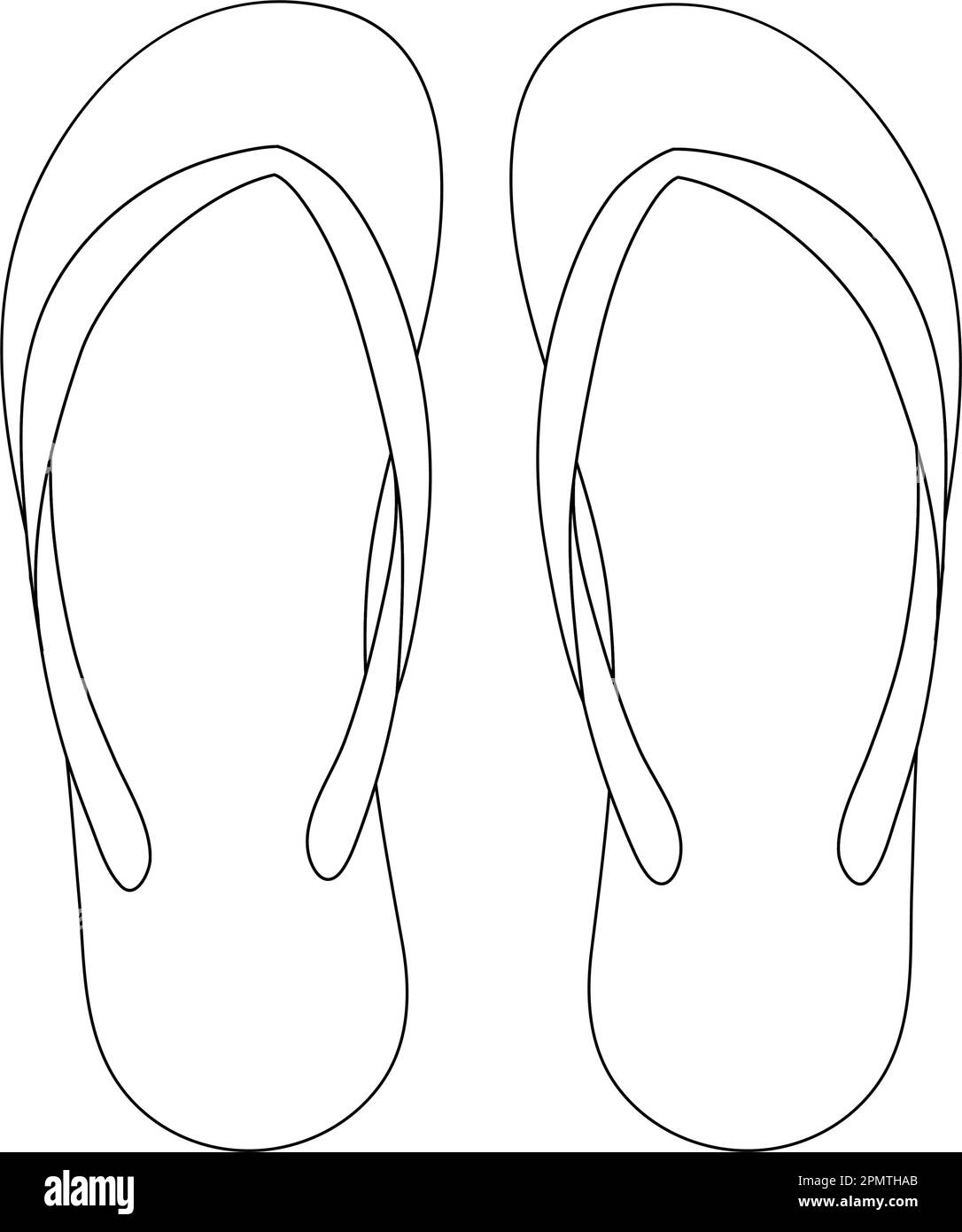 Flip-Flops-Logo-Vektor-Illustration einfaches Design Stock Vektor