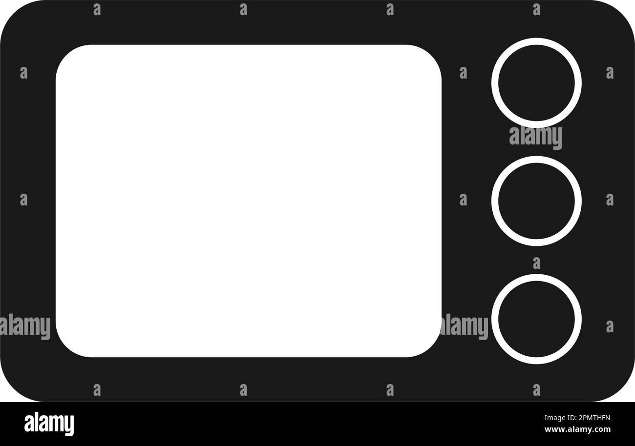 Mikrowellenvektorsymbol mit flachem Design. Stock Vektor