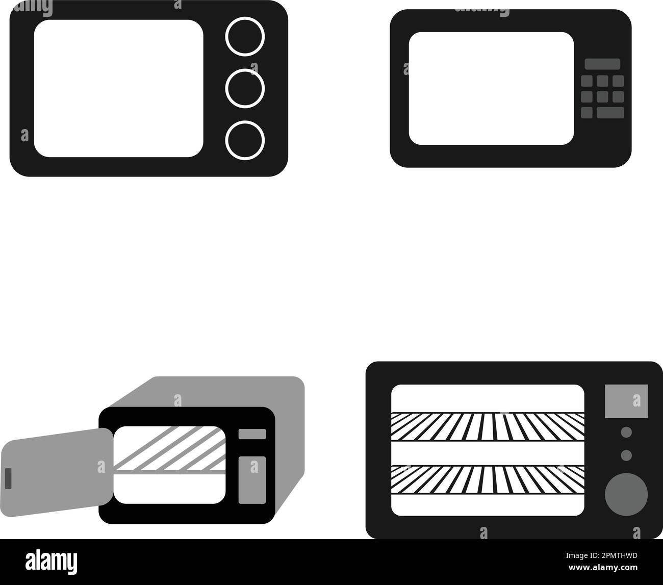 Mikrowellenvektorsymbol mit flachem Design. Stock Vektor
