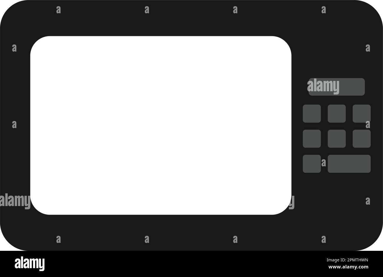Mikrowellenvektorsymbol mit flachem Design. Stock Vektor