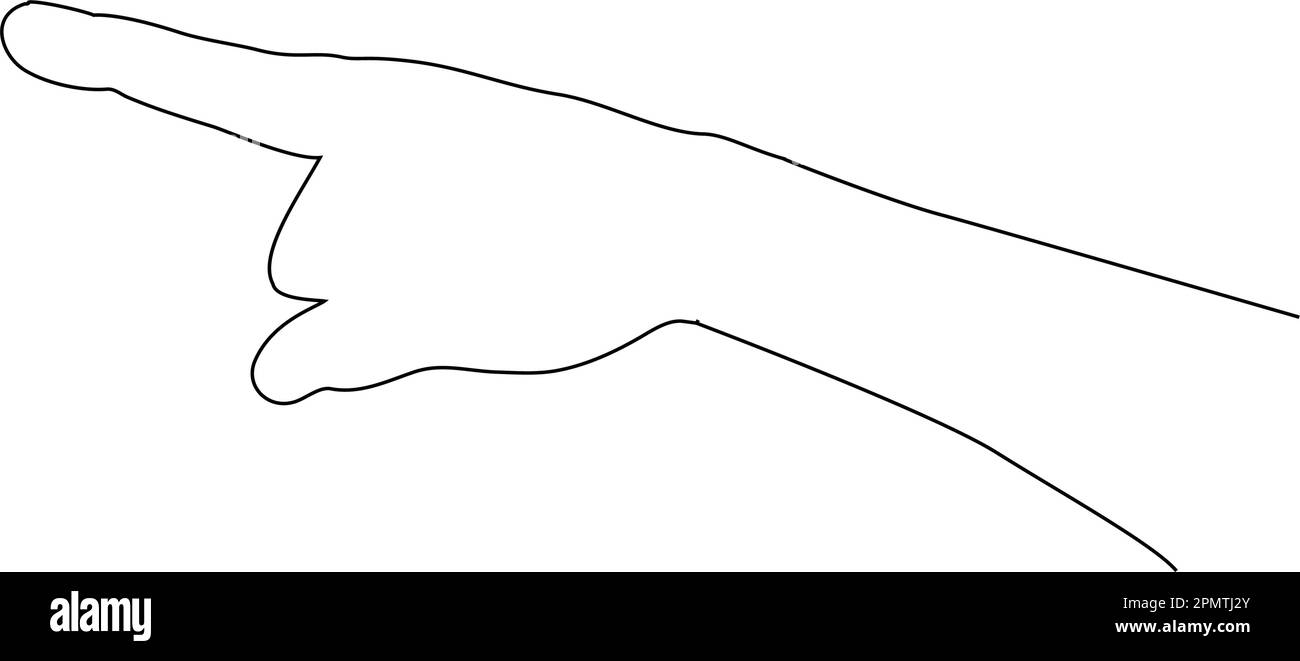 Handsymbol zeigt auf das Design der Illustration Stock Vektor