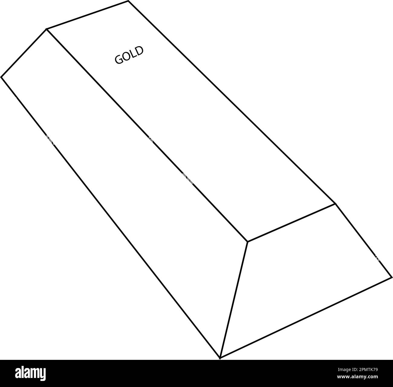 Design-Vorlage für Vektordarstellung mit goldenem Balkensymbol. Stock Vektor