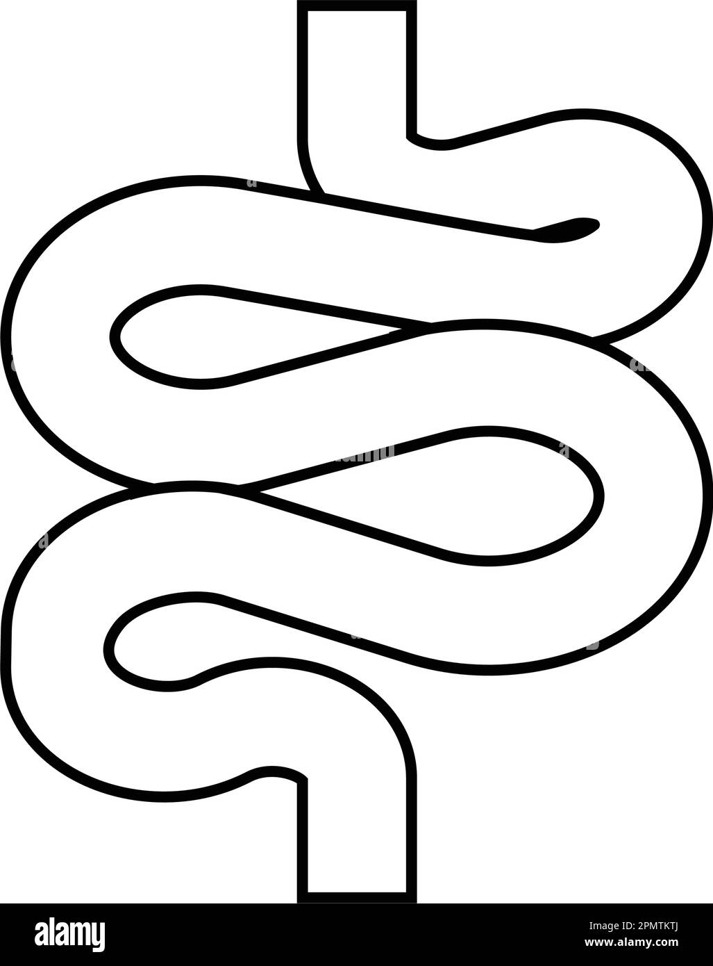 Darm einfaches Symbolvektor-Illustration Symboldesign Stock Vektor