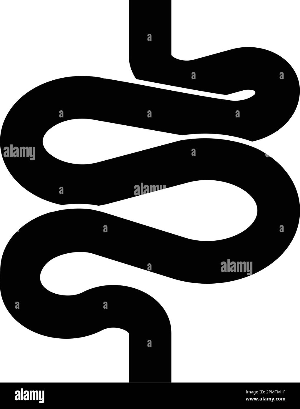 Darm einfaches Symbolvektor-Illustration Symboldesign Stock Vektor