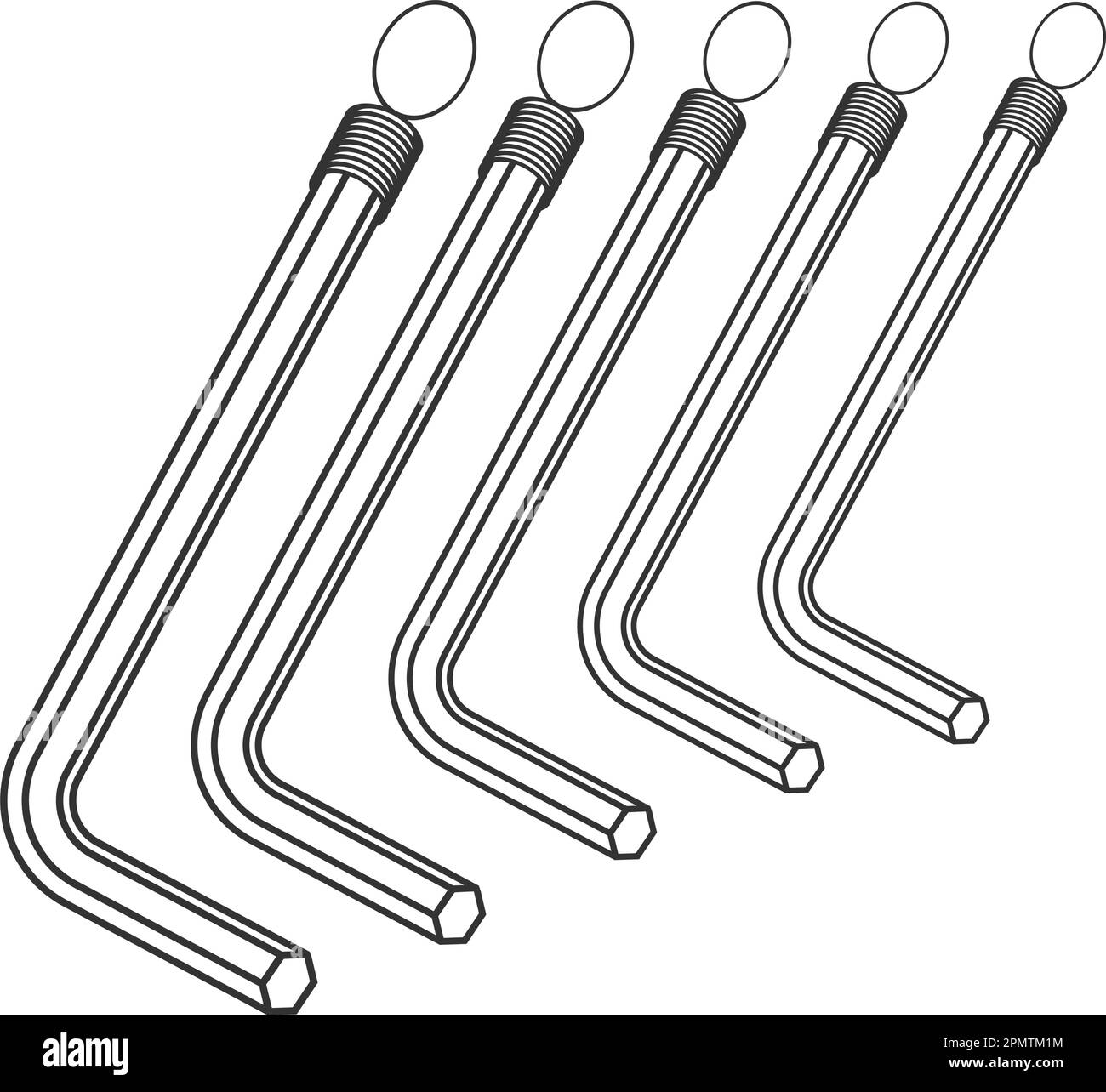 Innensechskantschlüssel Symbol Vektordarstellung Symboldesign Stock Vektor