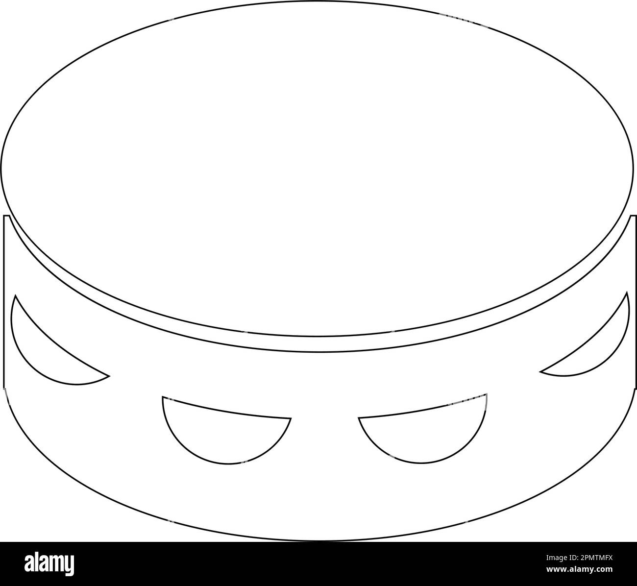 Tamburin-Symbol traditionelle Musikinstrumente Vektorsymbol-Design Stock Vektor