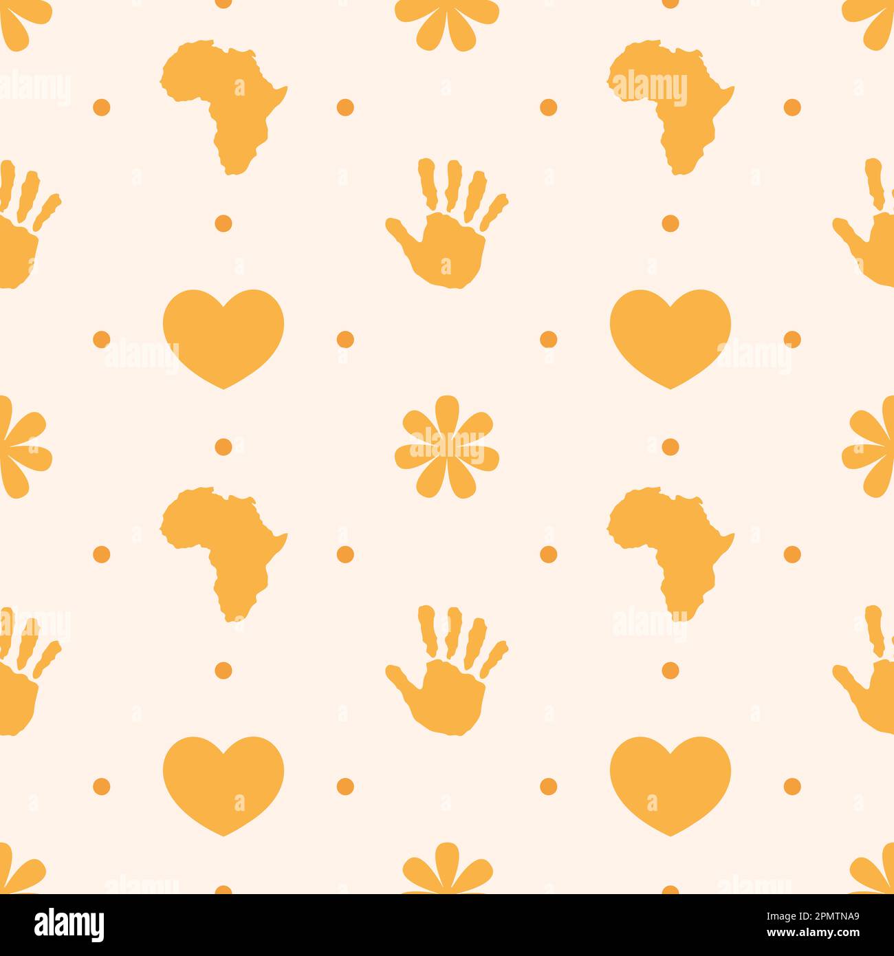 Happy Africa Day nahtloses Muster-Design mit afrikanischen Stammesfiguren Dekoration in Vorlage handgezeichnete flache Cartoon-Illustration Stock Vektor