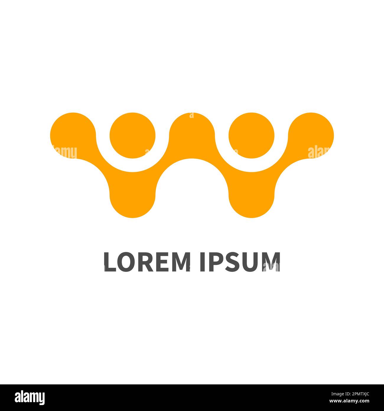 Freundschaft, Freunde-Logo, Symbol für 2 Connected People. Logo für Familie, Freunde, Team Stock Vektor