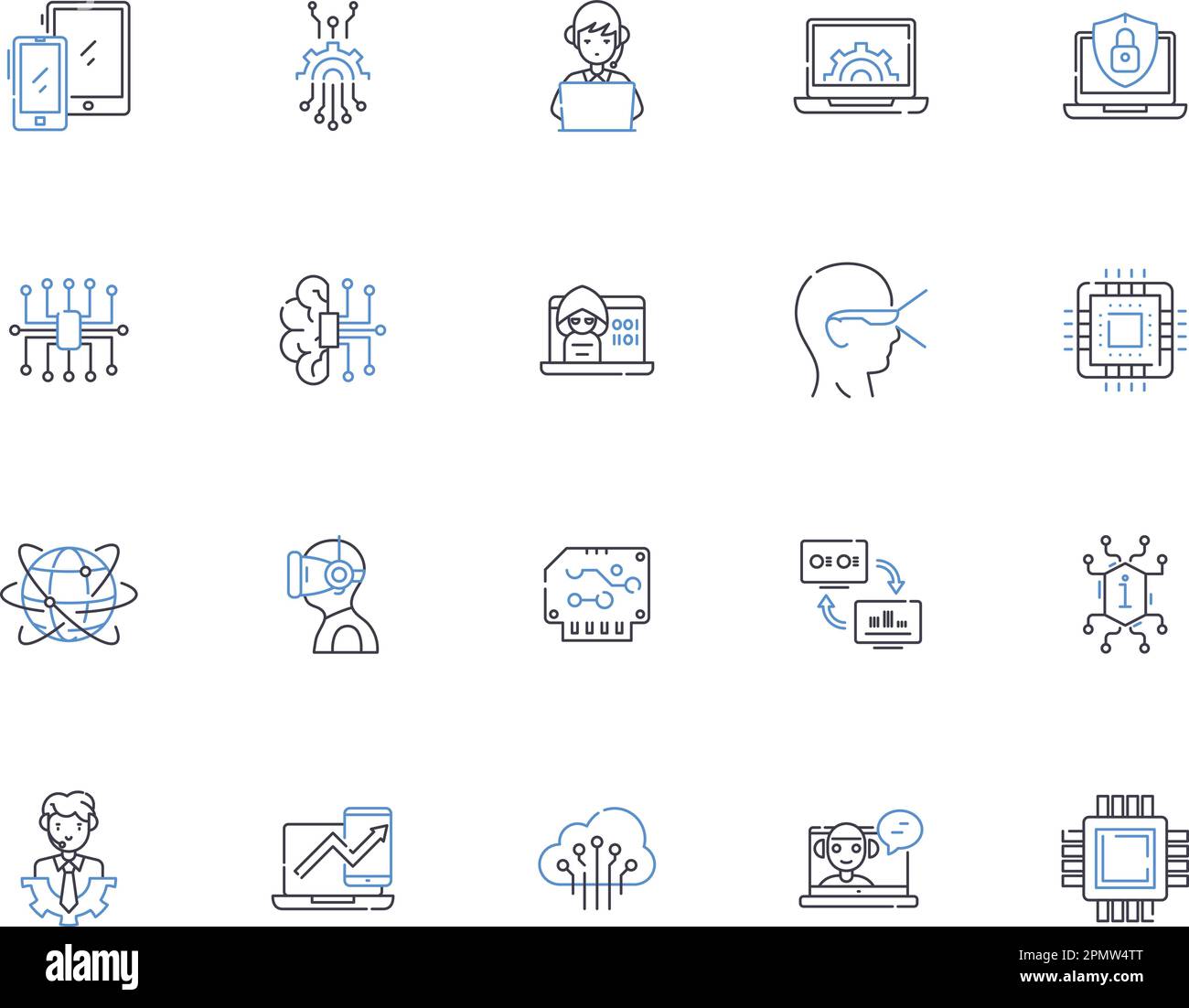 Geek-Nerds zeigen Icons-Kollektion auf. Streber, Nerds, Hacker, Gamer, Techies, Konzeptsatz für Programmierer, Computerfans und -Enthusiasten. ES Stock Vektor