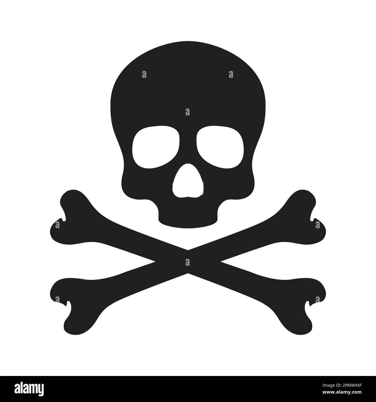 Skull Pirate Vector Symbol Logo Knochen Halloween Illustration Stock Vektor