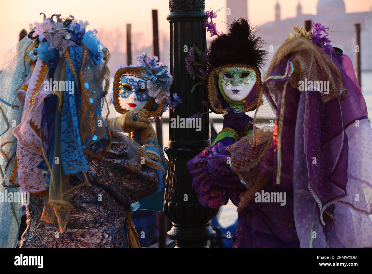 Karneval Venedig, Venedig Karneval, Beauty, Carnevale di Venezia, Masken in Venedig, Venedig Frau, Masken, Kostüme, Kleidern und schönen Frauen Stockfoto