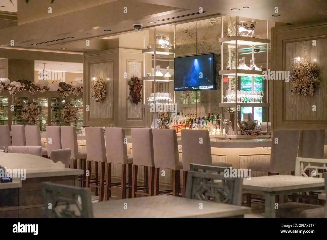 Das Restaurant Bedford by Martha Stewart im Paris Hotel in Las Vegas, Nevada, USA. Stockfoto