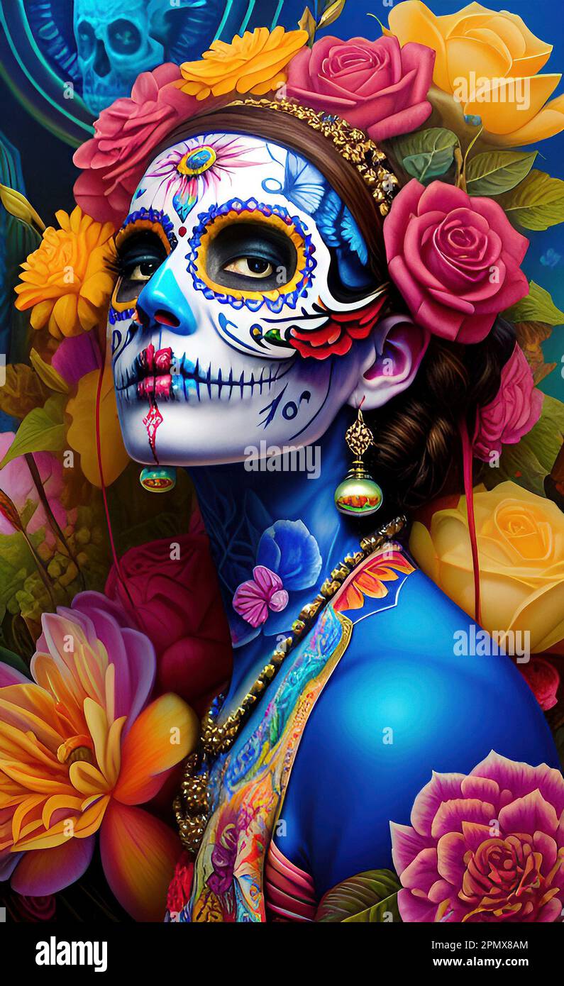 Mexikanische "Day Of The Dead"-Frau Stockfoto