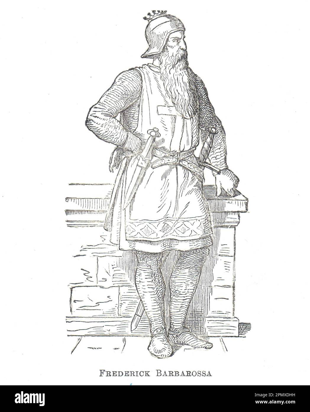 Frederick Barbarossa, auch bekannt als Frederick I. König von Deutschland und Italien und Heiliger römischer Kaiser von 1155 Stockfoto