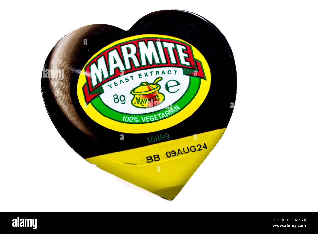 Herzförmige Marmite Stockfoto