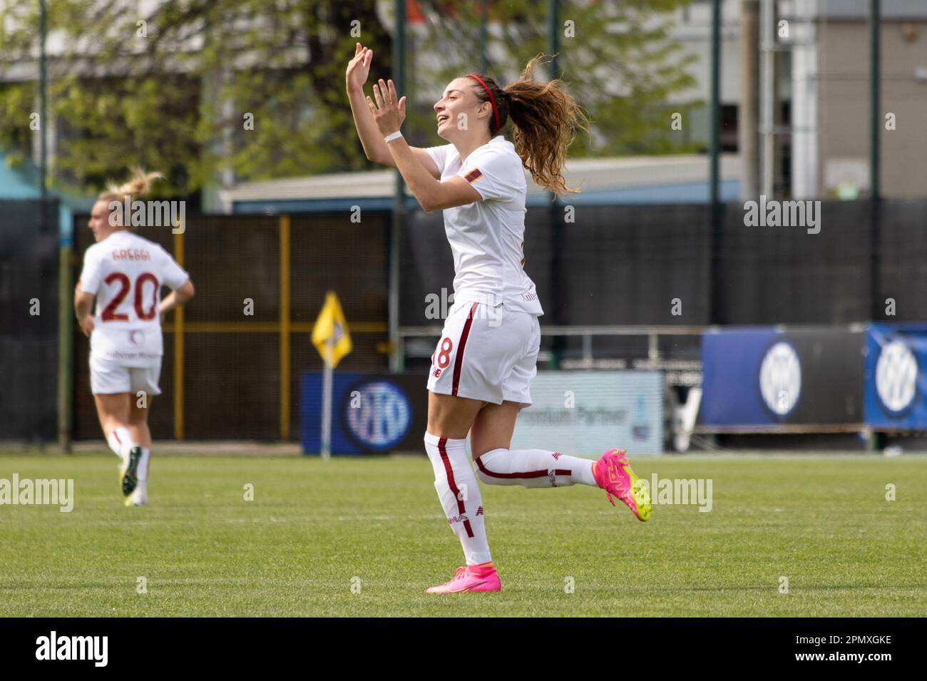 Roma Benedetta Glionna feiert während des Spiels Inter FC
