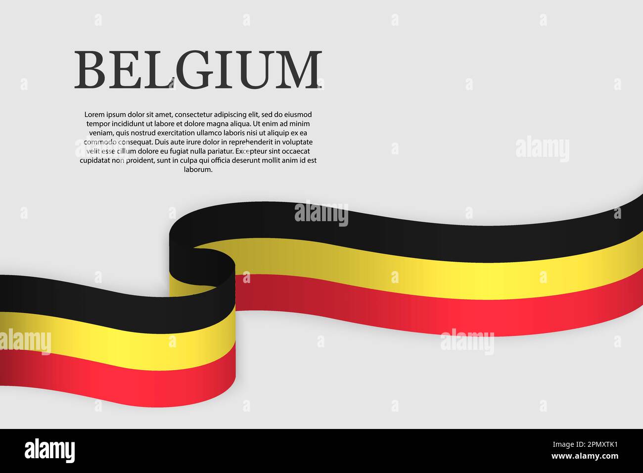 Belgische Bandflagge . Abstrakter Hintergrund Stock Vektor