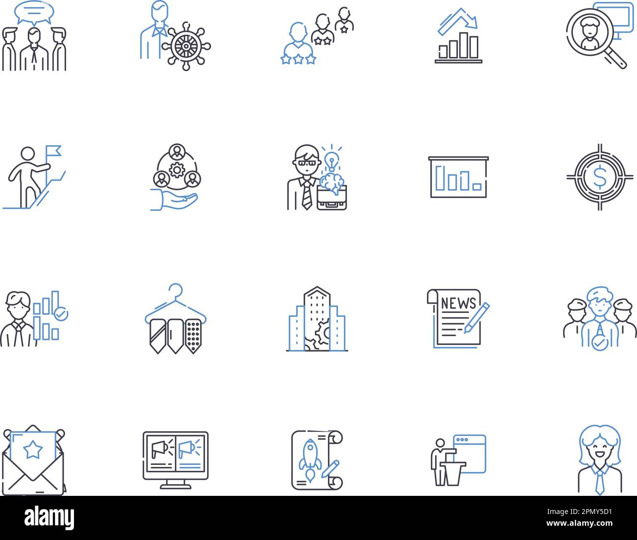 Digitale Führungsrolle – Icons-Sammlung. Digital, Führung, Transformation, Technologie, Strategien, Digitalisierung, Verwaltungsvektor und Stock Vektor