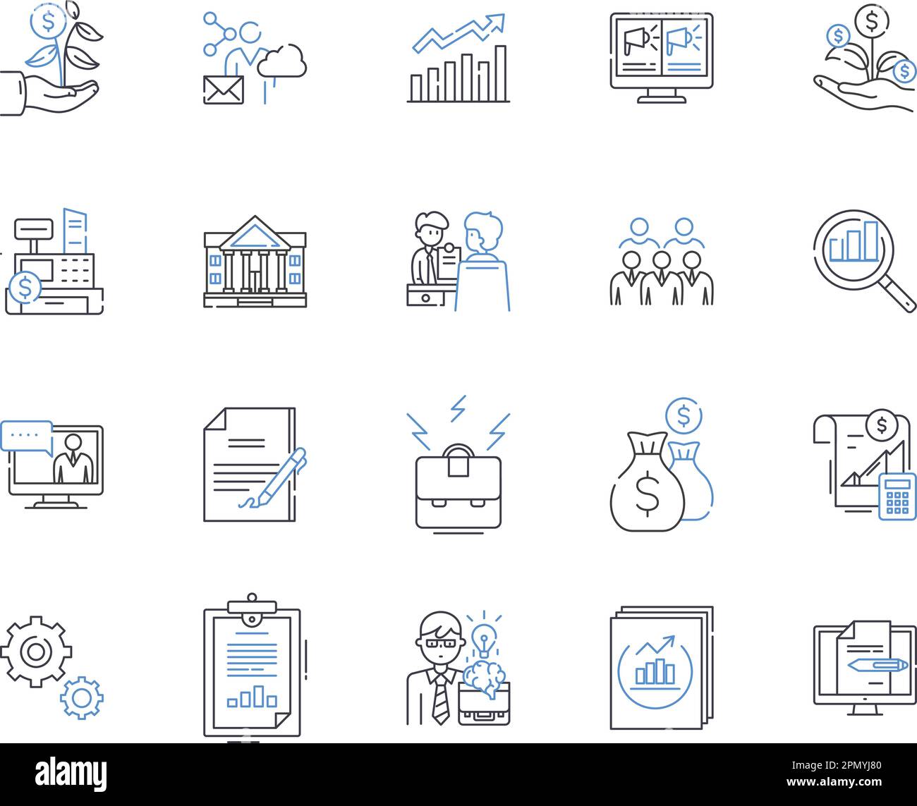 Symbolsammlung für Lean Management. Lean, Management, Effizienz, Automatisierung, Abfall, Konzeptsatz für Prozess, Kostenvektor und Illustration. Qualität Stock Vektor