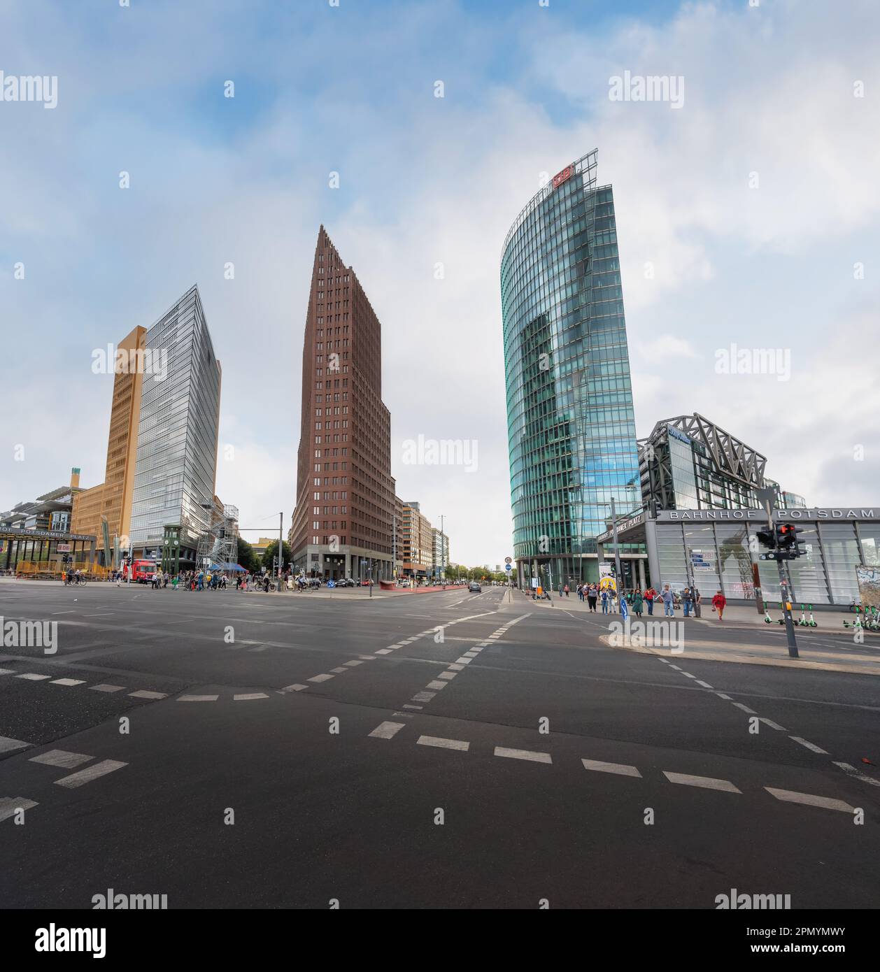 Gebäude Türme am Potsdamer Platz - Berlin, Deutschland Stockfoto