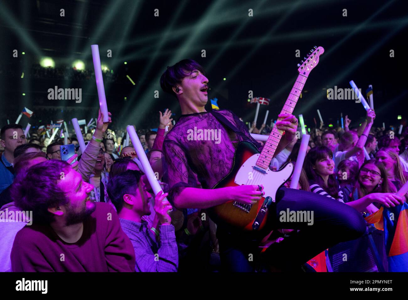 AMSTERDAM - Piqued Jacks aus San Marino während der jährlichen Eurovision in Concert Eurovision Party findet in AFAS Live statt. ANP SANDER KONING netherlands Out - belgium Out Credit: ANP/Alamy Live News Stockfoto