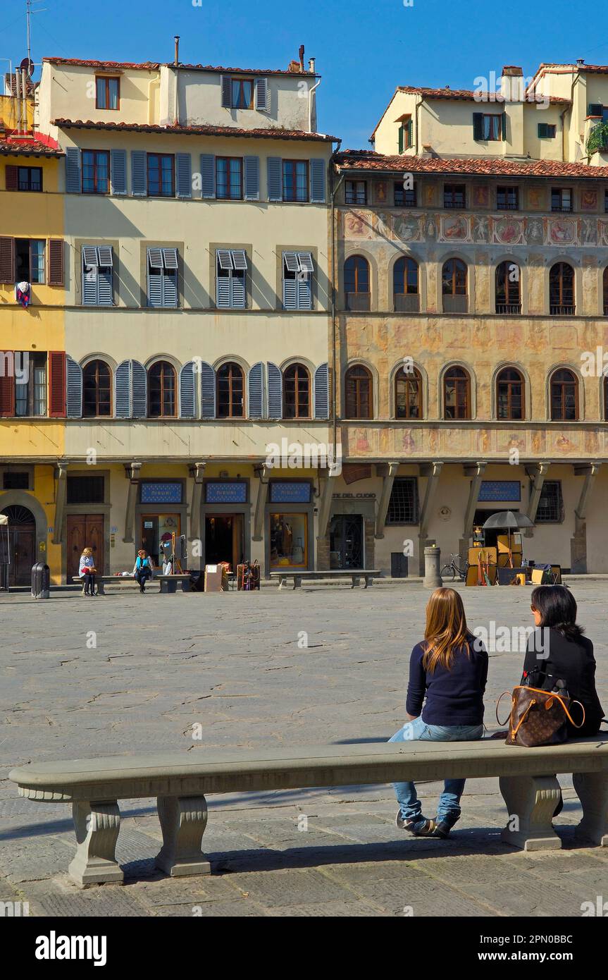 Santa Croce Square, Piazza di Santa Croce, Florenz, Toskana, Italien Stockfoto
