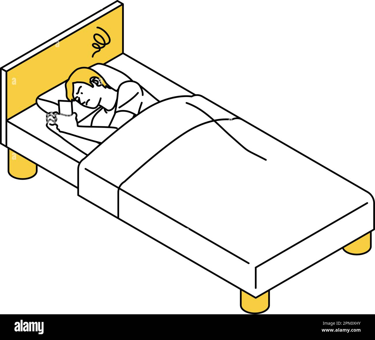 Lärmprobleme in Mietwohnungen: Leute, die wegen Umgebungslärm nicht schlafen können, Vector Illustration Stock Vektor