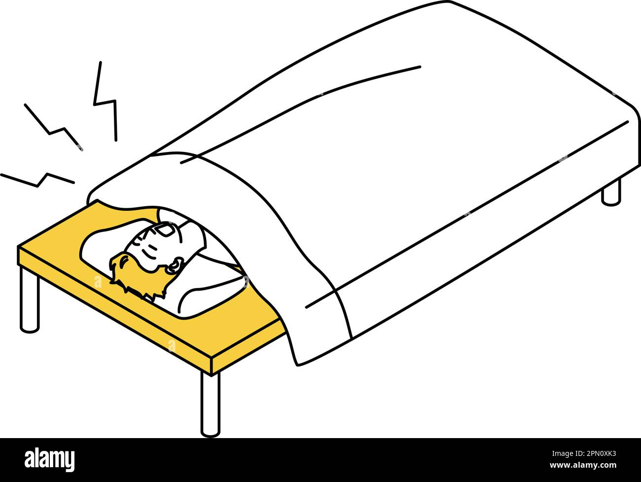 Lärmprobleme in Mietwohnungen: Schnarcher, Vektordarstellung Stock Vektor