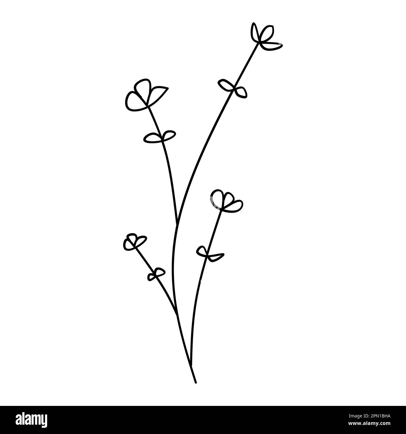 Verzweigung mit Blättern Natur Ökologie isoliertes Symbol Vektor Illustration Designsymbol Stock Vektor