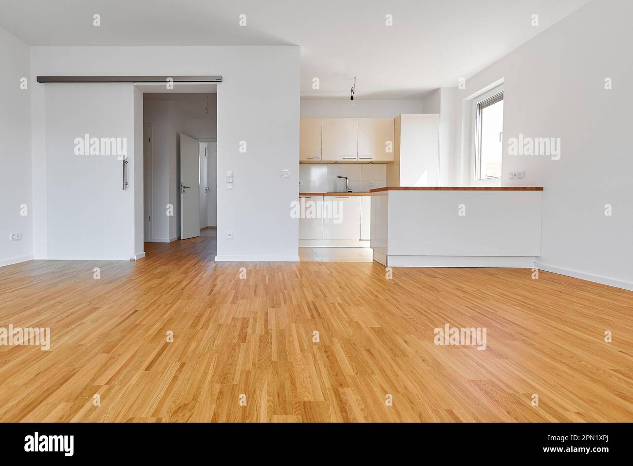 Neu gebaut flach mit Buchenboden Stockfoto