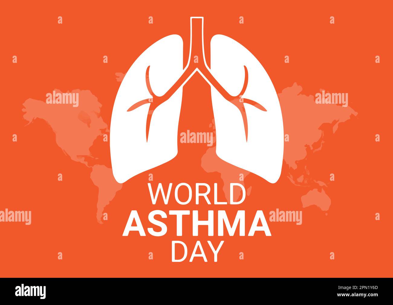 Der Welt-Asthma-Tag. Vektordarstellung. Designkonzept für Banner, Poster oder Druck. Stock Vektor