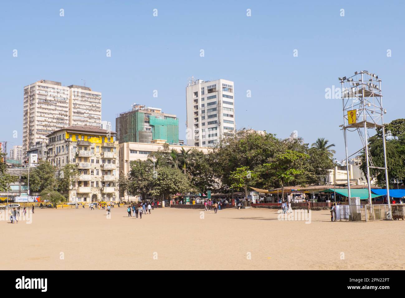 Chowpatty Beach, Mumbai, Indien Stockfoto