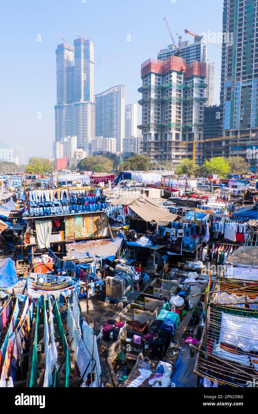 Dhobi Ghat, Lower Parel, Mumbai, Indien Stockfoto