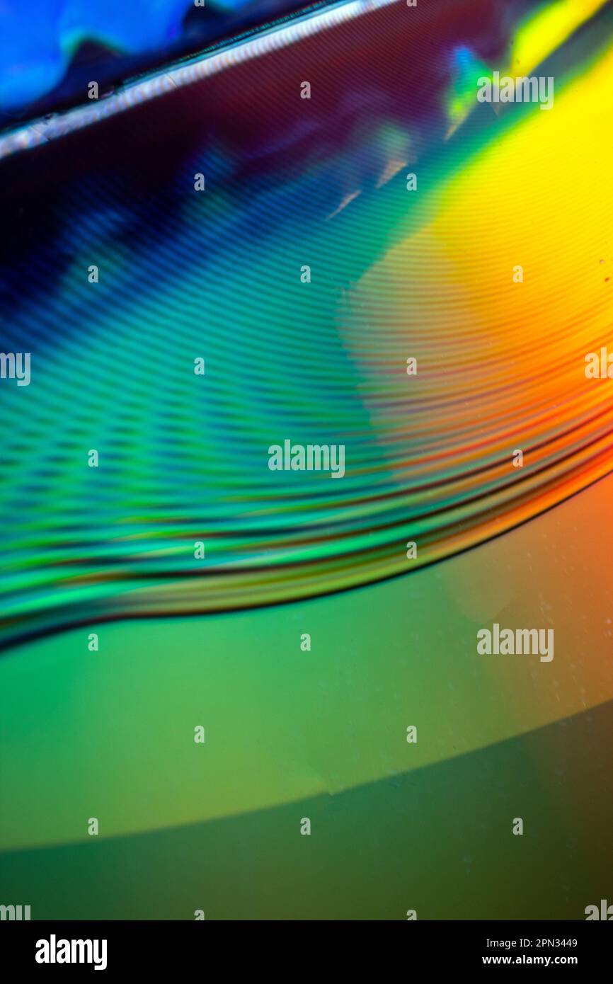 Holografischer, glänzender, abstrakter Hintergrund mit Wassertextur Visual Wave Stockfoto