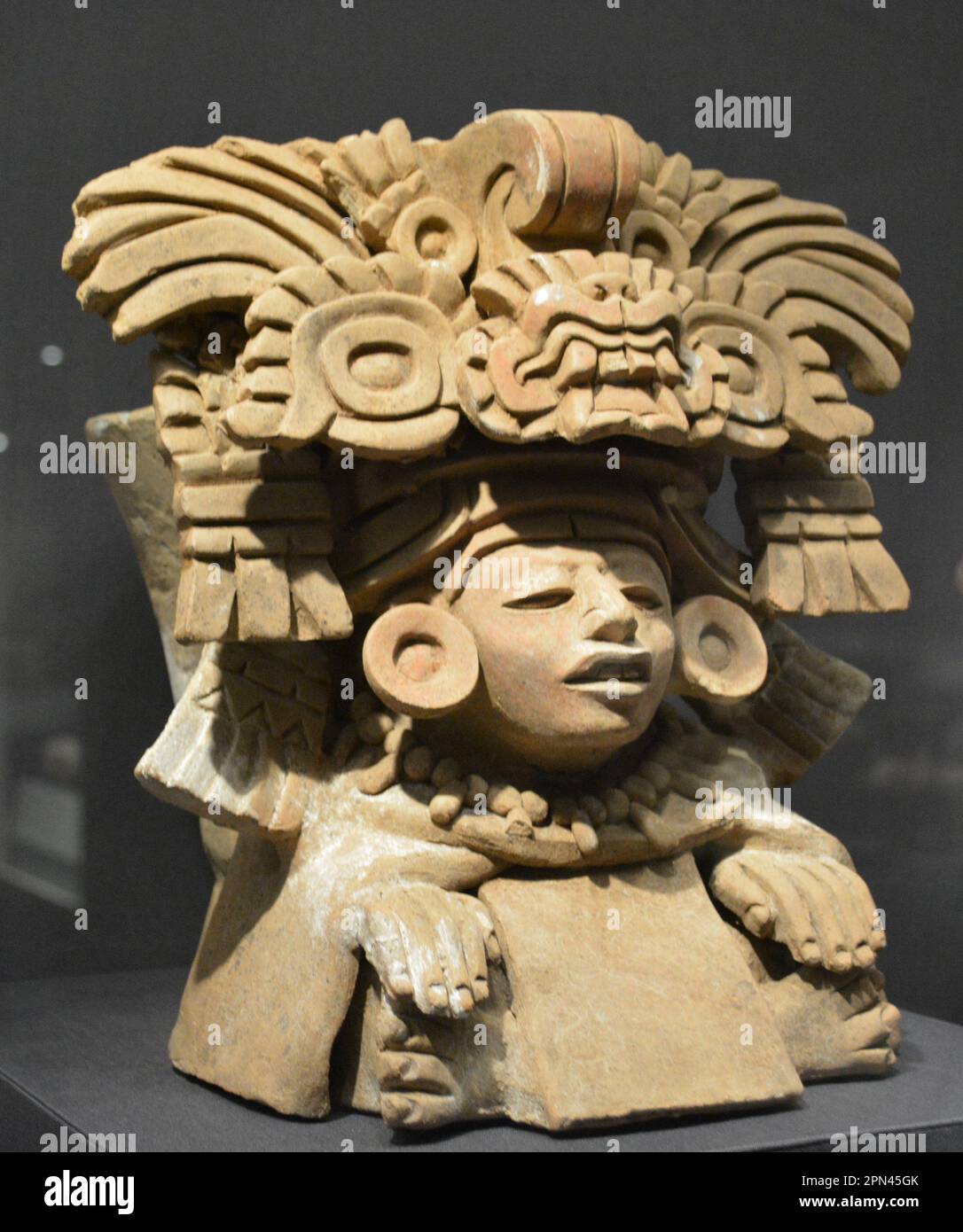 Das Schiff repräsentiert Himmel und Erde, Zapotecan-Kultur. Princeton University Museum Stockfoto