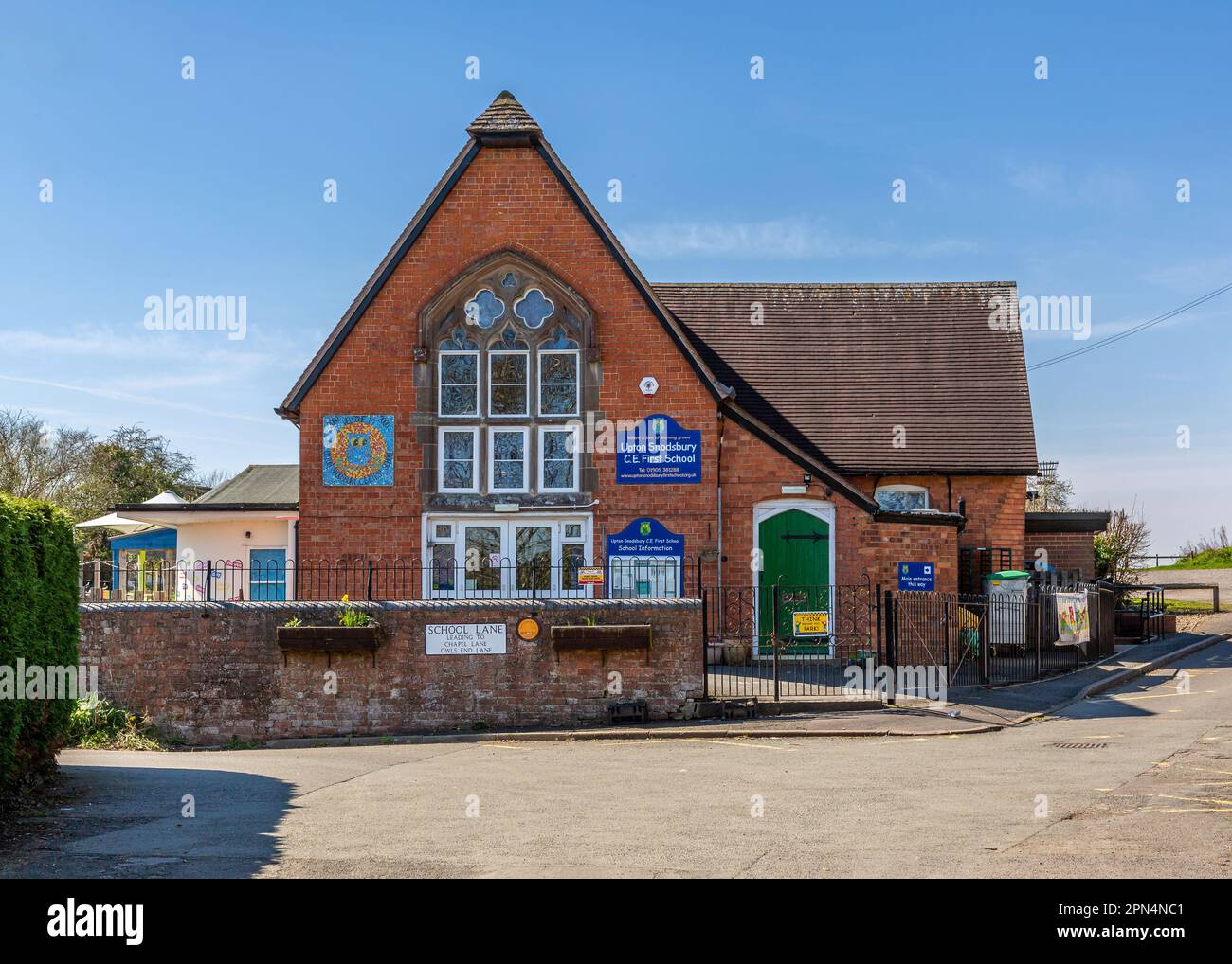 Upton Snodsbury C.E First School, Worcestershire, England. Stockfoto