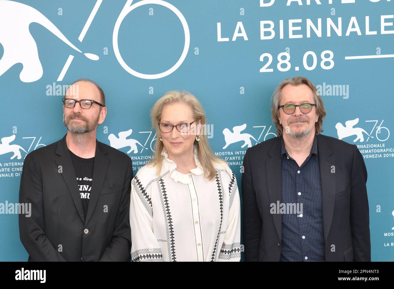 „The Laundromat“ Gary Oldman Meryl Streep Regisseur Steven Soderbergh Venice Filmfestival 2019 Stockfoto