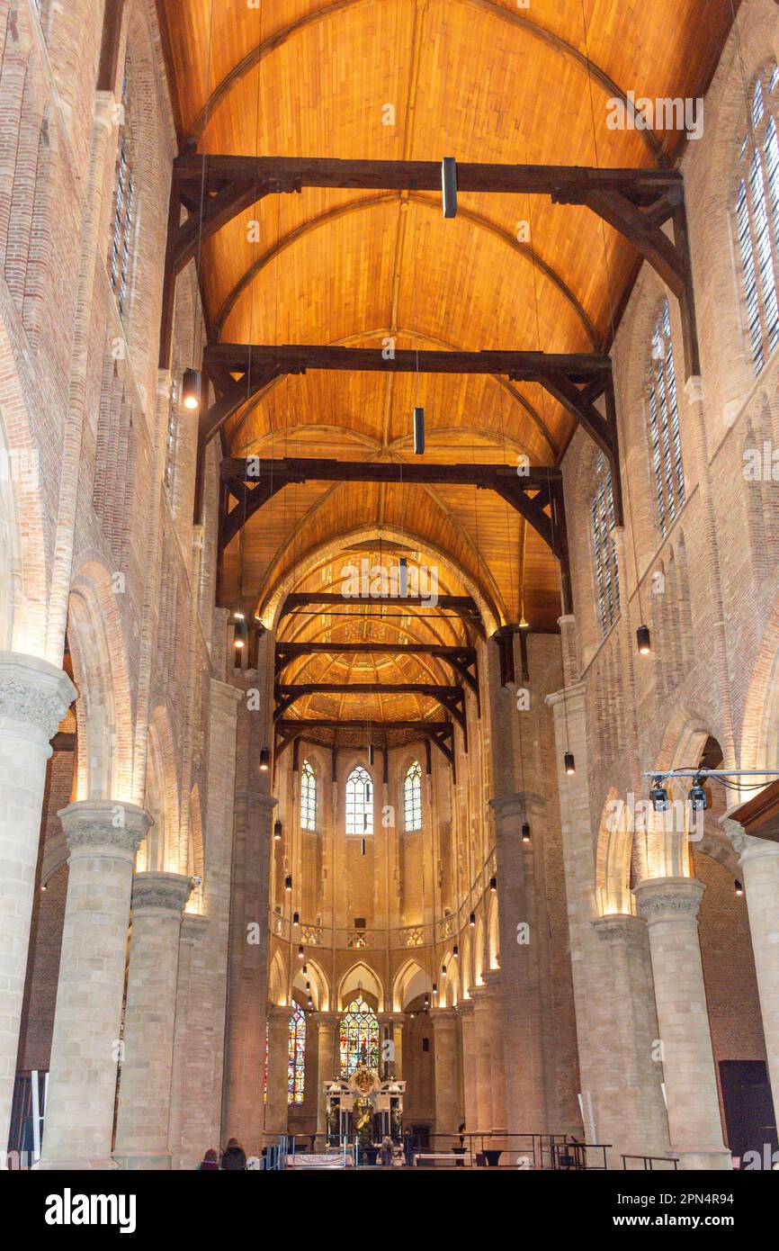 Innenschiff, Nieuwe Kerk (Nieuwe-Kirche), Markt, Delft, Provinz Südholland, Königreich der Niederlande Stockfoto
